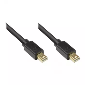 GoodConnections kabel Mini DisplayPort 1.2, samec na samce, pozlacený, černý, 1 m