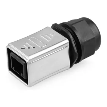 GoodConnections průmyslový konektor S6 – neosazená zástrčka, výřez RJ45, kov, Good Connections®