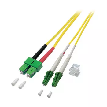 EFB Duplex patch kabel LC/APC-SC/APC OS2 G652D 10m LSZH 2mm žlutý