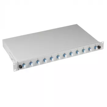 EFB Elektronik B71921L12 LC splice box OS2 Single Mode 12 pigtailů / 6 spojek, modrá/šedá, kov, 483 mm