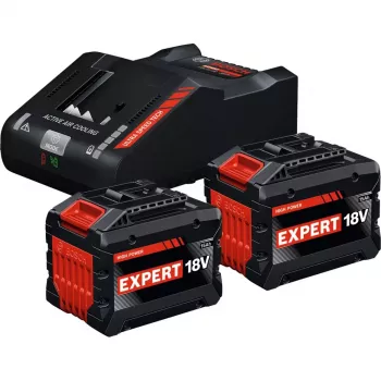 Startovací sada BOSCH EXPERT 18V, 2x EXBA 18V-150 + nabíječka EXAL18V-160 (černá, 2x Li-Ion baterie 15Ah, AMPShare Alliance)