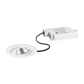 Kulaté LED vestavné bodové svítidlo Brumberg 39363173 BB03 bílé 6W 230V fázově stmívatelné otočné