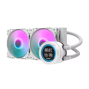 Darkflash DN-D240 WHITE 240mm all-in-one kapalinový chladič CPU s ARGB osvětlením, bílý