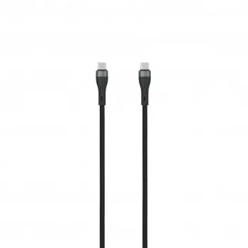 SEEK TOTI USB-C na USB-C 2m splétaný kabel 3A černý