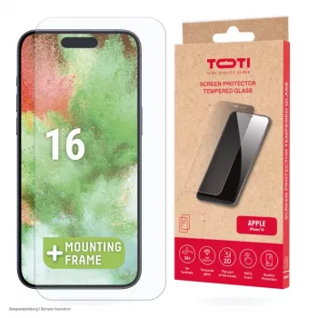 Ochranné sklo TOTI tvrzené sklo 2D Screen Protector Full Cover pro iPhone 16/15 Pro/15 průhledné
