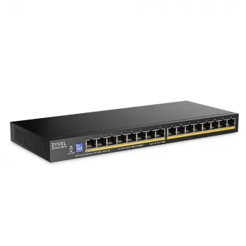 ZyXEL GS1100-16EPS 16portový Gigabit unmanaged PoE+ switch s 135W rozpočtem