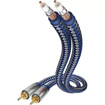 Prémiový audio kabel in-akustik RCA na RCA, 5,0 m