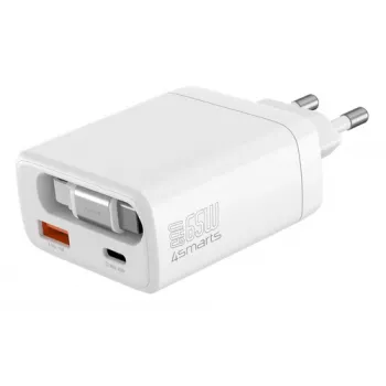 4smarts PDPlug Slim 65W GaN Jojo nástěnná nabíječka, bílá