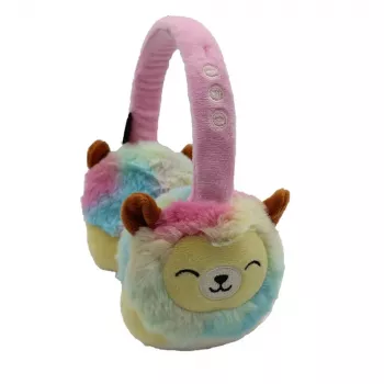 LAZERBUILT Squishmallows Bluetooth sluchátka pro děti, On-Ear, bezdrátová, Leonard The Lion, HMSQM-BT-LEONARD