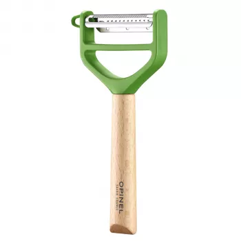 Škrabka na brambory Y T-Duo OPINEL nerez zelené bukové dřevo
