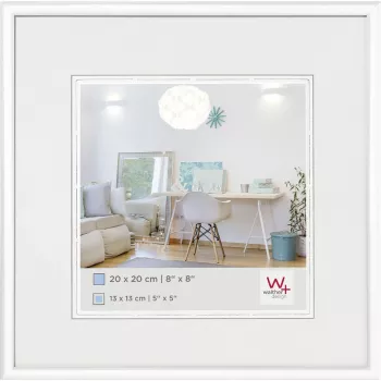 Walther KV220W New Lifestyle fotorámeček 13x13 cm bílý plast sklo čtvercový samostatný fotorámeček