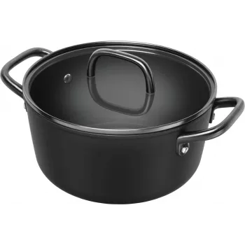 Hrnec ZWILLING Milano se skleněnou poklicí 24 cm, černý
