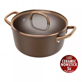 Hrnec ZWILLING Milano se skleněnou poklicí 24 cm, hnědý