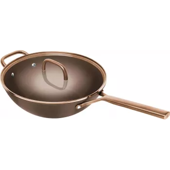 ZWILLING Milano wok se skleněnou poklicí 30 cm, hnědý