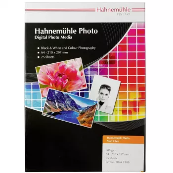 Hahnemühle Photo Matt Fibre 200 - Smooth Matt - 300 µm - Warm Tone - A4 (210 x 297 mm) - 25 listů