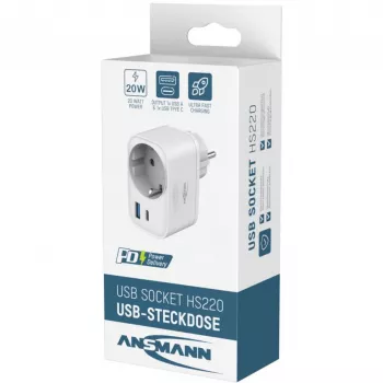 ANSMANN USB nabíječka HS220 20W USB-C Power Delivery 3.0 bílá