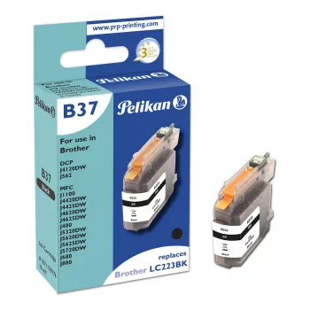 Pelikan B37 kompatibilní inkoustová kazeta pro Brother LC-223BK, černá, 600 stran
