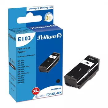 Pelikan E103 kompatibilní inkoustová kazeta černá s vysokou výtěžností pro Epson XP-530 XP-540 XP-630 XP-635 XP-640 XP-645 XP-710 XP-830 XP-900