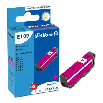 Pelikan E109 kompatibilní inkoustová kazeta magenta s vysokou výtěžností (XL) pro Epson Expression Photo XP-55, XP-750, XP-760, XP-850, XP-950, XP-960 – 1 balení
