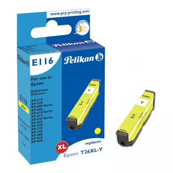 Pelikan E116 kompatibilní inkoustová kazeta žlutá s vysokou výtěžností XL pro Epson 26XL