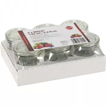 WECK Mini zavařovací sklenice 140 ml, 6 ks v tácu