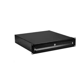 EFB-Elektronik 19 inch 2U uzamykatelná zásuvka na klávesnici/dokumenty, RAL 9005 (černá)