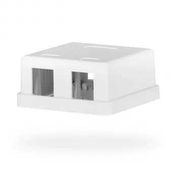 EFB Electronics keystone propojovací krabice, 2 porty, na omítku, čistě bílá, prázdné pouzdro