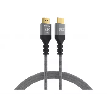 EFB Elektronik 5 m Ultra High-Speed HDMI 2.1 kabel 8K60Hz 48Gbit/s šedý splétaný