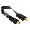 Kabelmeister Coaxial HF Window Feedthrough, SMA Plug to SMA Jack, Black, 0.2m