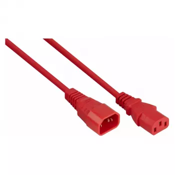 Prodlužovací napájecí kabel Kabelmeister C14 na C13 červený 2 m 1,00 mm² H05VV-F