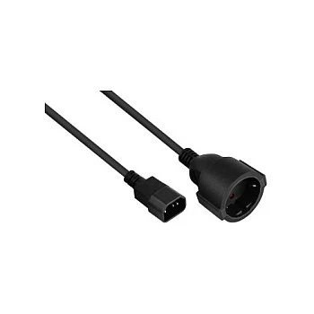 Kabelmeister napájecí kabel C14 na Schuko zásuvka černý 1m