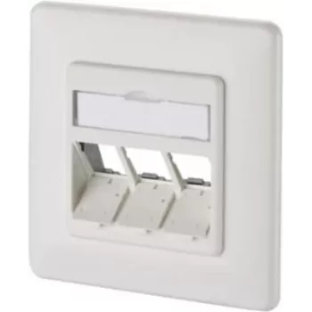 METZ CONNECT 130B20D31002KE Keystone 3-Port nástěnná datová zásuvka prázdná čistě bílá