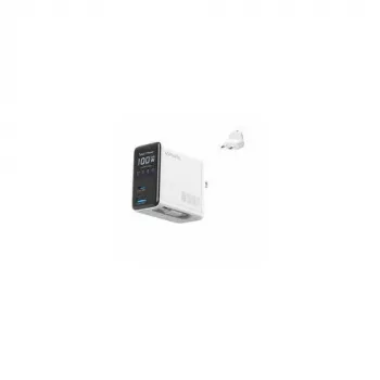 4smarts GaN FlexScreen AI 100W 2xUSB-C + USB-A bílá nabíječka
