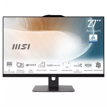 MSI Modern AM272P 1M-1427AT All-in-One PC, 27 inch FHD IPS, Intel Core i5-14400, 16 GB RAM, 512 GB SSD, Windows 10 Pro