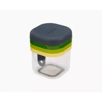 Sada kuchyňských pomocníků Joseph Joseph Multi-Prep Mini 3dílná, ruční mini kráječ s kráječem na klínky a tlustými/tenkými čepelemi, vícebarevná (20231)