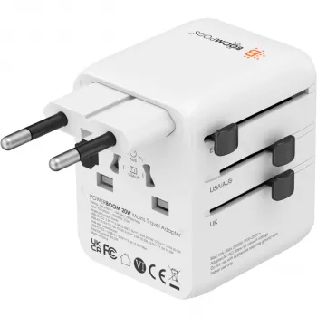 Boompods World Travel Plug 20W bílý