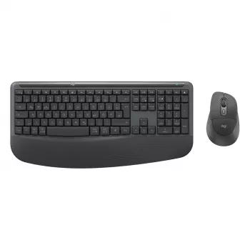 Logitech MK880 For Business bezdrátová klávesnice a myš - grafitová - švýcarsko-francouzské rozložení