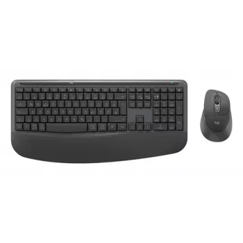 Logitech MK880 For Business bezdrátová klávesnice a myš - grafitová - švýcarsko-francouzské rozložení