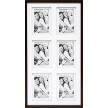 Deknudt S65KQ6 6x10x15 dřevěný rámeček na více fotografií hnědý 10x15 cm na výšku