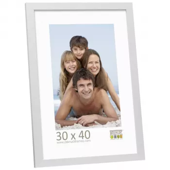 Deknudt S44CD1 30x40 dřevěný stříbrný rámeček na fotografie