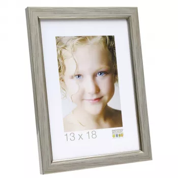 Deknudt S46AD1 rámeček na jednu fotografii 13x18 cm stříbrný plastový obdélníkový