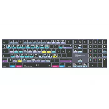 LogicKeyboard DaVinci Resolve 18 Titan FR (Mac) – francouzské AZERTY rozložení, podsvícená, drátová USB
