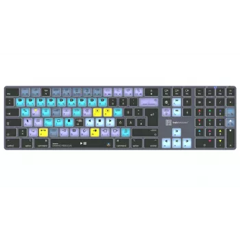 Logickeyboard DaVinci Resolve Classic Titan DE (Mac) – německé rozložení, kabelové USB, podsvícená střihová klávesnice