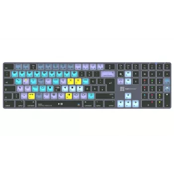 Logickeyboard DaVinci Resolve Classic Titan DE (Mac) – německé rozložení, kabelové USB, podsvícená střihová klávesnice