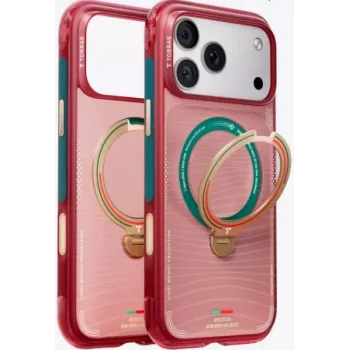 Pouzdro TORRAS World Cup Ostand Q3 Air MagSafe pro Apple iPhone 15 Pro (Portugal Red)