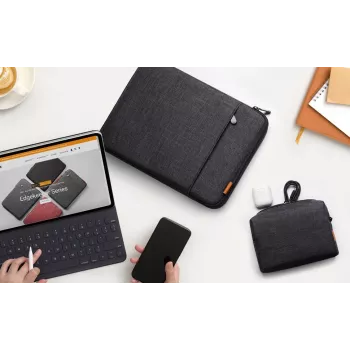Inateck pouzdro na notebook 13,3 inch s kapsou na příslušenství, černo-šedé