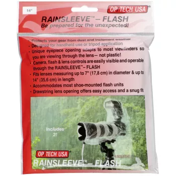 OP/TECH Rain-Sleeve Flash 2-pack transparentní