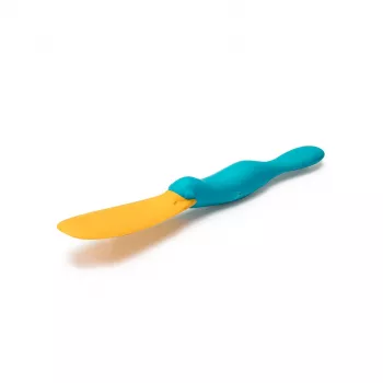 OTOTO Splatypus Slotted Spatula & Turner - Black with Orange Accents - Food-Grade Nylon & Silicone