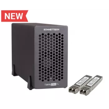 Sonnet Twin25G Thunderbolt 5 dvouportový 25Gb Ethernet adaptér (SFP28s součástí)