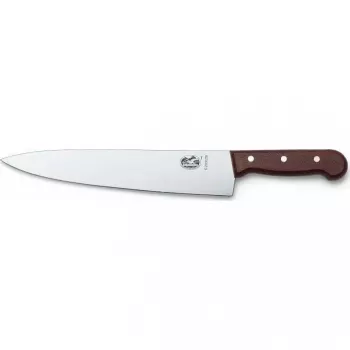 Kuchařský nůž Victorinox Wood 22 cm, čepel z nerezové oceli, dřevěná rukojeť, hnědý (5.2000.22G)